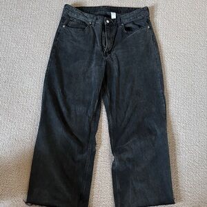 Woman’s wide legged Black Jeans